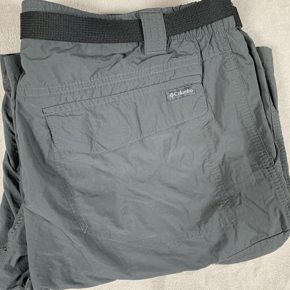Columbia Shorts Mens 40x12 Gray Belted Outdoors Hiking Camp Fishing Polyester